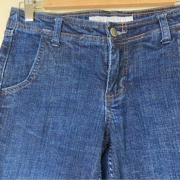 Old Navy Y2K Straight Leg Jeans Mid Rise Dark Wash Denim Side Pockets Size 4 - Picture 5 of 14